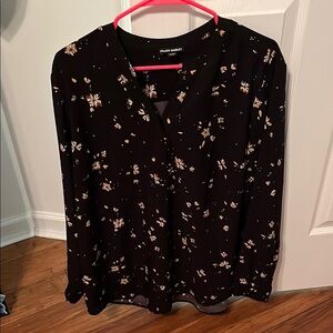 Black Floral Women's Top